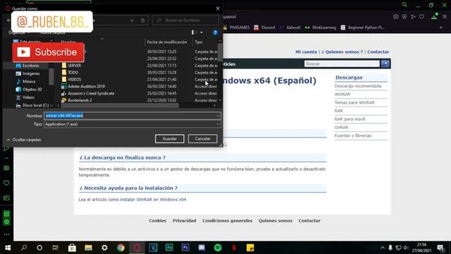 DESCARGAR WINRAR | WINDOWS 10 | 3 MINUTOS смотреть онлайн