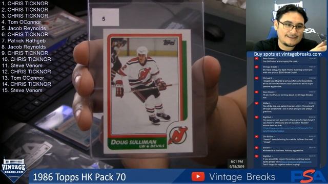 09-18-19 1986 Topps HK Pack 70 Break Opening Video смотреть онлайн