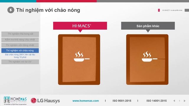 Thí nghiệm các tính năng của đá nhân tạo HI-MACS LG HAUSYS смотреть онлайн