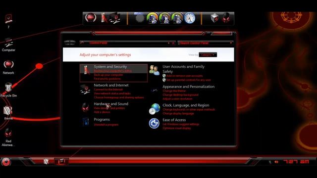 Red Alienware Skin Pack win7 смотреть онлайн