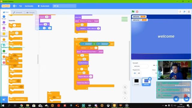 Scratch 3.0 MEGCSINÁLJUK A WIN XP- ét zenekérés ON смотреть онлайн