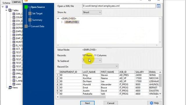 Import data from XML file to Oracle table in a few clicks смотреть онлайн