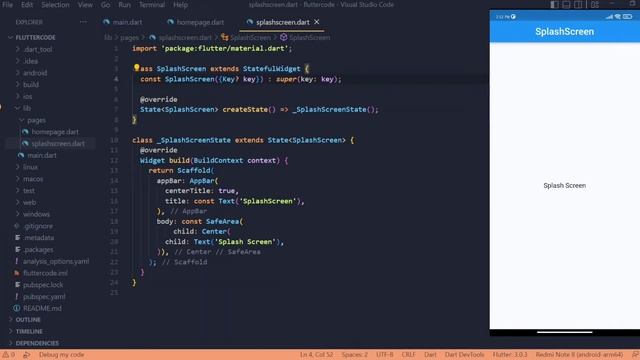 Flutter : Splash Screen Tutorial смотреть онлайн