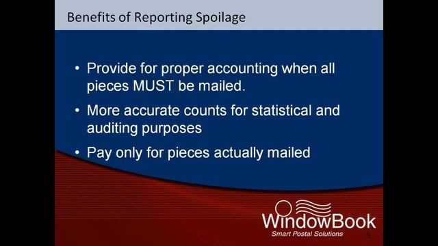 Managing Your Spoilage for Mailings - Window Book (09/28/11) смотреть онлайн
