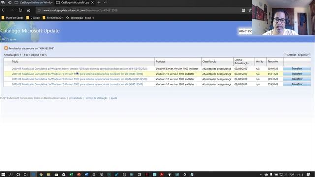 Atualização cumulativa do Widows 10 Build 1903 смотреть онлайн