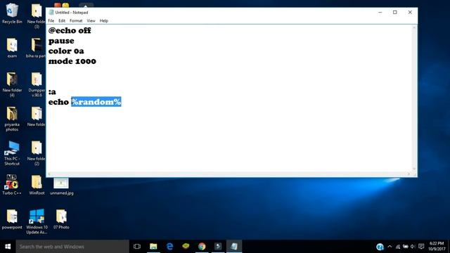 How to make matrix effect in cmd using notepad easiest method by technology lessons смотреть онлайн