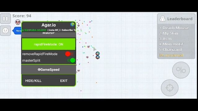 Agario mod menu android zoom and fast feed смотреть онлайн