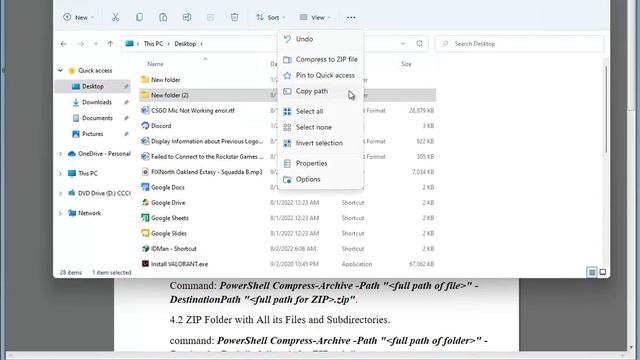 ZIP (compress) Files & Folders in Windows 11 смотреть онлайн