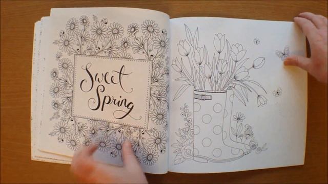 Bold Springtime to Color - Eleri Fowler Colouring Book Flipthrough смотреть онлайн