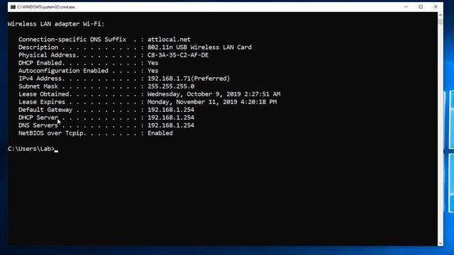 Ipconfig Command