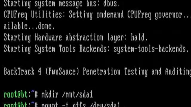 Cracking Windows 7 password using Backtrack 4 Live CD смотреть онлайн