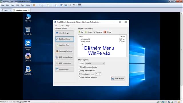 THÊM, XÓA WINPE TRONG MENU KHỞI ĐỘNG WINDOWS 10 BẰNG EASY BCD смотреть онлайн