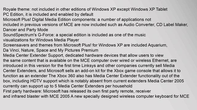 Windows XP Media Center Edition