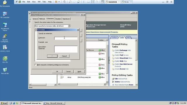 Cấm Tải File Có Đuôi .exe Trên ISA SERVER 2003 смотреть онлайн