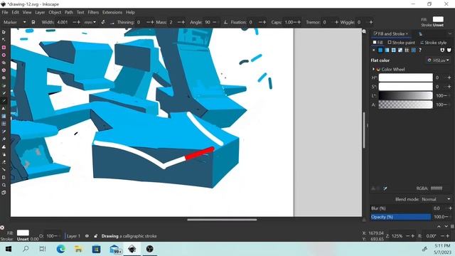 Just got a Wacom One. Testing with inkscape. Practicing 3d styles. смотреть онлайн