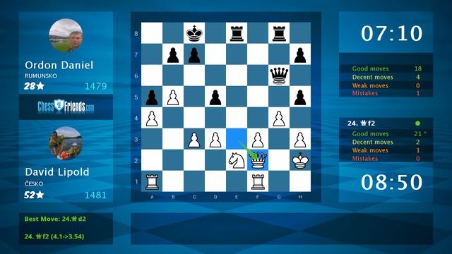 Chess Game Analysis: David Lipold - Ordon Daniel : 1-0 (By ChessFriends.com)