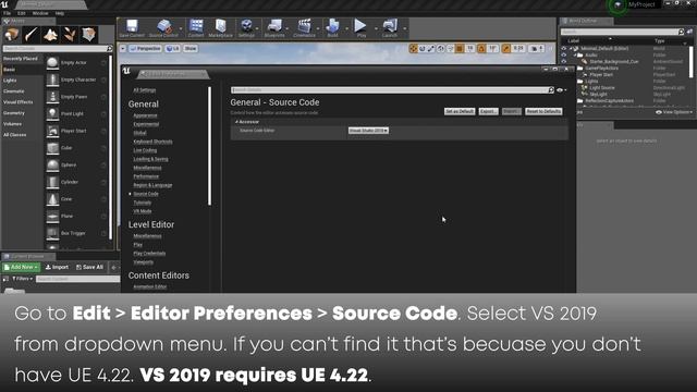 Setting Unreal Engine 4.22 With Visual Studio 2019 And Fixing C++ Error смотреть онлайн