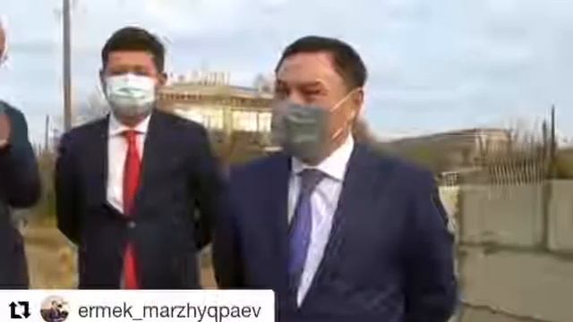 Аким Акмолинской области Ермек Маржикпаев проверил строительство домов в районе смотреть онлайн