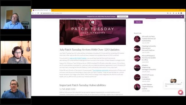 Patch Tuesday July 2020 смотреть онлайн