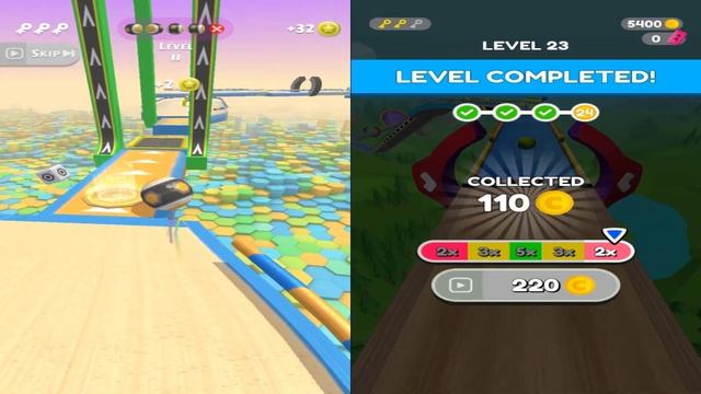 Mobile Games 2024 - Going Balls vs Action Balls , Two Screen Android _ IOS Gameplay Walkthrough смотреть онлайн