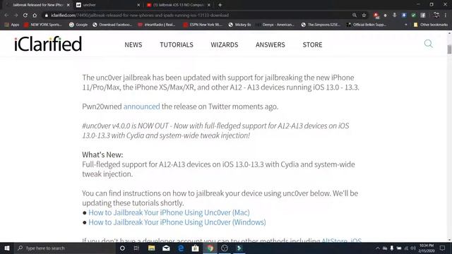 Unc0ver Jailbreak Tool Officially Out For iOS 13.0-13.3 Supported Added For A12 And A13 Devices смотреть онлайн