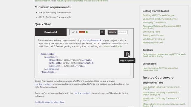 Instalação Spring Framework 4.1.6 смотреть онлайн