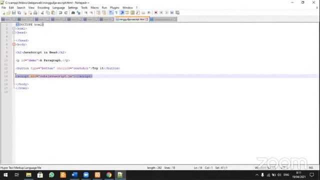 Pertemuan 6 Pengembangan Aplikasi Web - Javascript смотреть онлайн