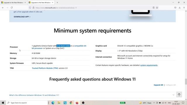 Windows 11 Minimum System Requirements to install Windows 11 in Laptop or PC смотреть онлайн
