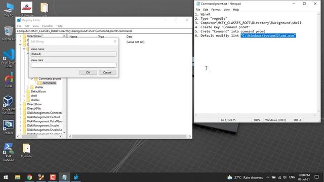 How to enable "Command promt" on Right click - Bangla tutorials for pc users смотреть онлайн