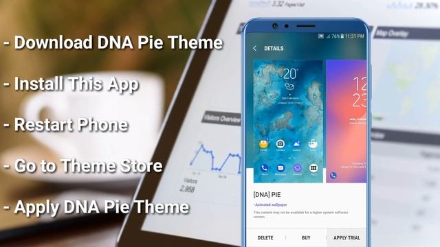 DNA Pie Theme for All Samsung Phones | Android Pie System UI смотреть онлайн