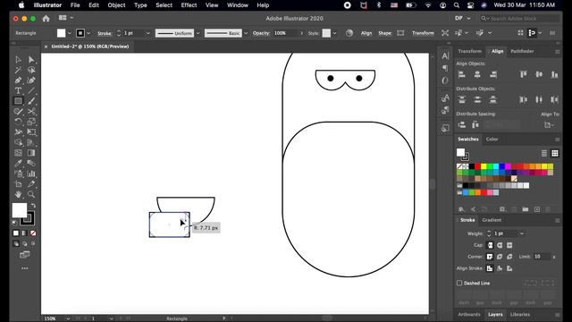 Flat Face Design in Illustrator CC смотреть онлайн