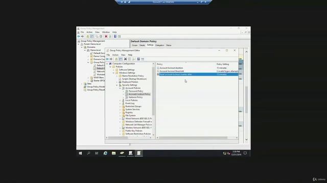 1 PasswordLockout Policy windows Server 2019 смотреть онлайн