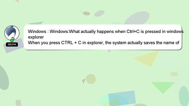 Windows : Windows:What actually happens when Ctrl+C is pressed in windows explorer смотреть онлайн