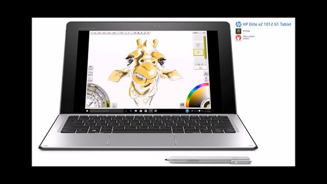 Capture your creativity with HP Elite x2 1012 G1 Tablet - Giraffe painting смотреть онлайн