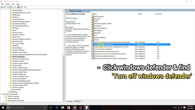 How To Disable Windows Defender On Windows 10 Using Group Policy || 100% Working 2020 ||