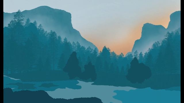 Landscape | Forest Illustration | Procreate Digital Art | iPad Pro M1 12.9 смотреть онлайн