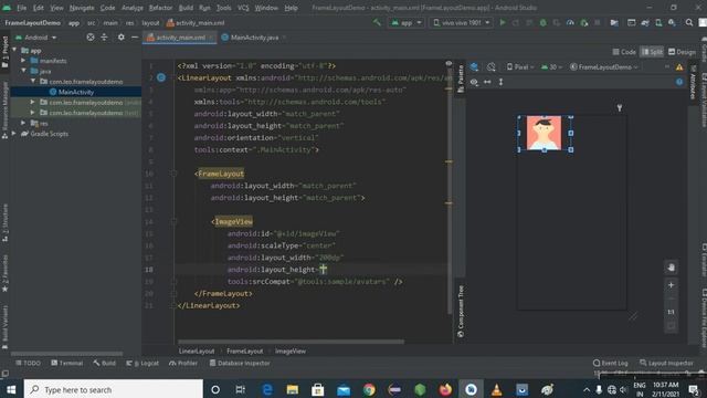 Frame Layout in Android Studio смотреть онлайн