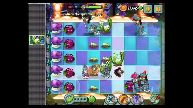 Plants VS Zombies 2 - Neon Mix Tape - Day 6 - IOS / Android - Walktrough Gameplay