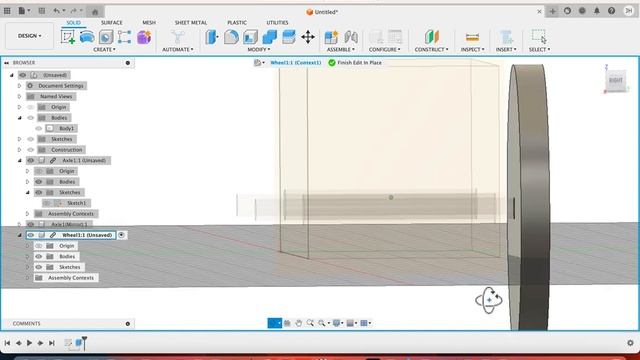 7 Create Wheel And Hole_ Fusion 360 Crash Course - Curriculum. смотреть онлайн