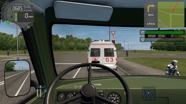 53) City Car Driving 1.749 км Архитектурная - Нижняя 5.489 км Достоевского - Трамвайная смотреть онлайн