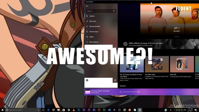 [Windows 10] Fluent Design in Groove Music App ⌜Blur Effect⌟ смотреть онлайн