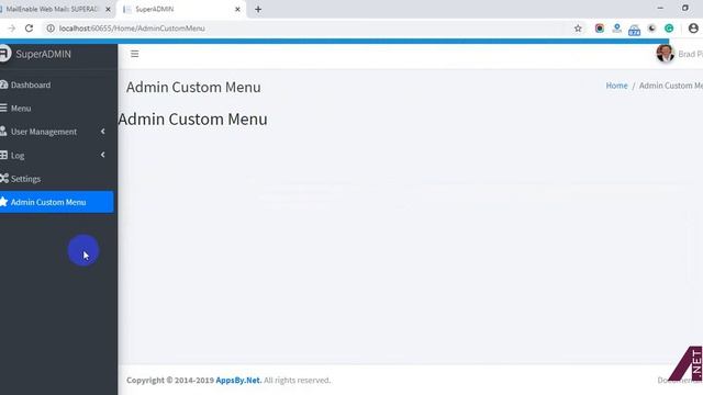 SuperADMIN - How to change menu and set index page смотреть онлайн