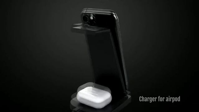 3 IN 1 wireless charging station portable design apple svmsung aairpods apple watch fast charger смотреть онлайн