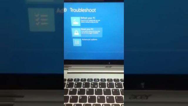 Acer switch 10 Windows 8 repair- refresh pc смотреть онлайн
