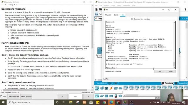 Packet Tracer - Configure IOS Intrusion Prevention System (IPS) Using the CLI смотреть онлайн