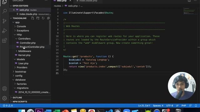 Membaca data di table - Series Tutorial Toko Online Laravel 8 + Flutter Part 5 смотреть онлайн
