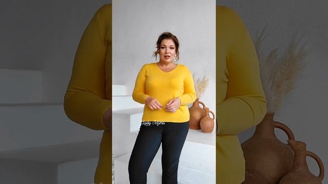 Кофта однотонная V-ворот смотреть онлайн