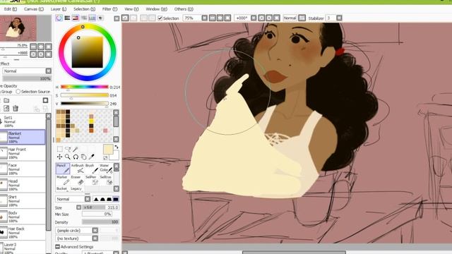 Paint Tool Sai | Animated pictures process. смотреть онлайн