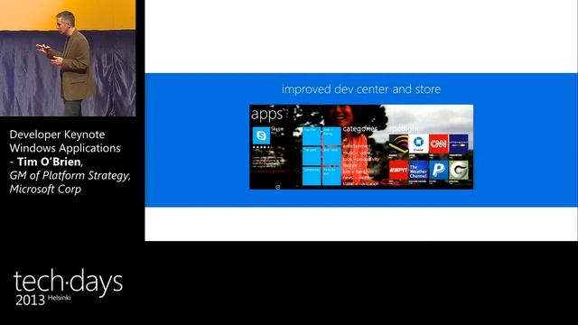 Kehittäjien avauspuheenvuoro: Developer Keynote Windows Applications смотреть онлайн