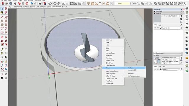SKETCHUP | VRAY | DOOR HANDLE STEEL BRUSH MATERIAL | METALLIC MATERIAL смотреть онлайн